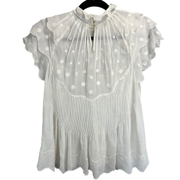 ULLA JOHNSON Darla Silk Embroidered Top - Picture 6 of 8